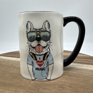 Signature Housewares Hipster Dog Music Coffee Mug Retro Cool Anthropomorphic EUC